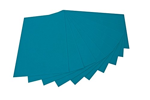folia 520432 - Bastelfilz, mit feiner Wollqualität, 10 Blatt, 150 g/qm, 20 x 30 cm, pazifik, klebefleckenfreie Verarbeitung - ideal für vielfältige Bastelarbeiten von folia
