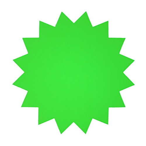 folia 671 941 - Werbesymbol Stern, ca. 18 cm, 20 Stück, leuchtgrün aus doppelseitigem Leuchtkarton von folia