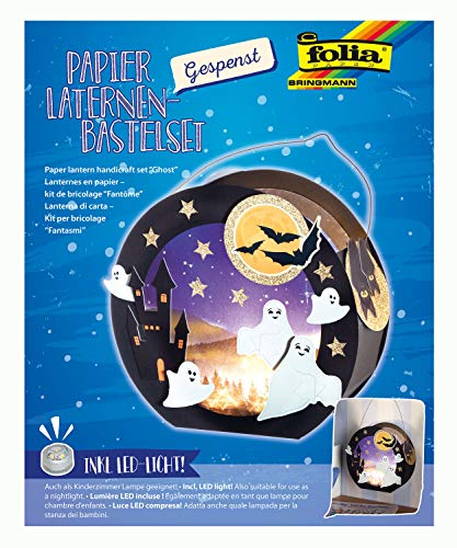folia 68102 - Laternen - Bastelset, Gespenst, inklusive Laternenstab und LED-Licht folia 68102 - Laternen - Bastelset, Gespenst, inklusive Laternenstab und LED-Licht von folia