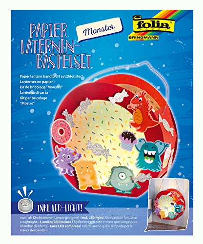 folia 68104 - Laternen - Bastelset, Monster, inklusive Laternenstab und LED-Licht folia 68104 - Laternen - Bastelset, Monster, inklusive Laternenstab und LED-Licht von folia