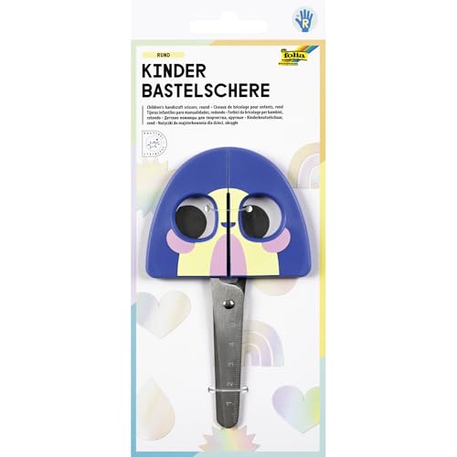 folia 772 - Kinder Bastelschere RAINBOW, ca. 16 cm, Kinderschere mit Regenbogenmotiv und Linealprägung, rostfrei mit abgerundeten Ecken, für Rechtshänder folia 772 - Kinder Bastelschere RAINBOW, ca. 16 cm, Kinderschere mit Regenbogenmotiv und Linealprägung, rostfrei mit abgerundeten Ecken, für Rechtshänder von folia