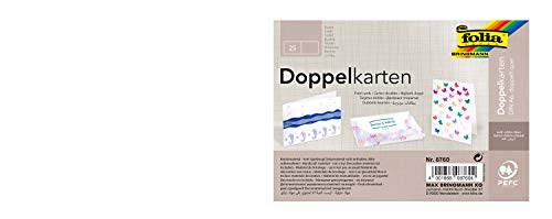 folia 8760 - Briefkarten DIN A6, weiß, doppelt quer 25 Stück - Doppelkarten zum kreativen Gestalten von Einladungen, Glückwunschkarten folia 8760 - Briefkarten DIN A6, weiß, doppelt quer 25 Stück - Doppelkarten zum kreativen Gestalten von Einladungen, Glückwunschkarten von folia