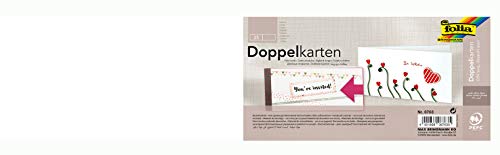 folia 8763 - Briefkarten DIN lang, weiß, doppelt quer 25 Stück - Doppelkarten zum kreativen Gestalten von Einladungen, Glückwunschkarten folia 8763 - Briefkarten DIN lang, weiß, doppelt quer 25 Stück - Doppelkarten zum kreativen Gestalten von Einladungen, Glückwunschkarten von folia