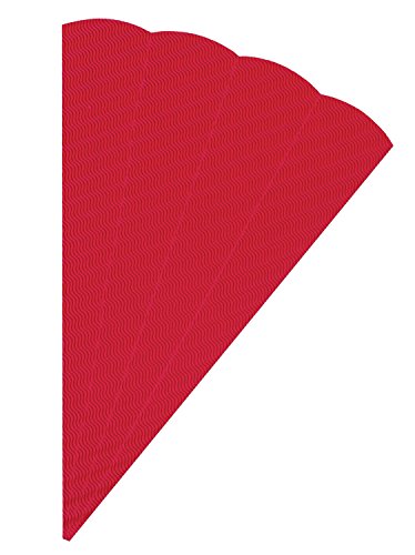 folia 92020 - Schultüten Rohlinge, aus 3D Wellpappe, rot, 5 Tüten, Höhe 68 cm, Durchmesser 20 cm - zur Erstellung einer individuellen selbst gebastelten Zuckertüte von folia