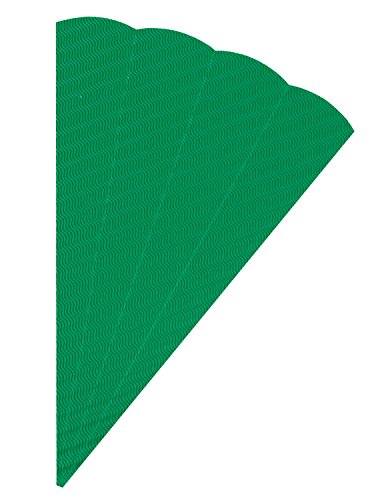 folia 92051 - Schultüten Rohlinge, aus 3D Wellpappe, grün, 5 Tüten, Höhe 68 cm, Durchmesser 20 cm - zur Erstellung einer individuellen selbst gebastelten Zuckertüte von folia