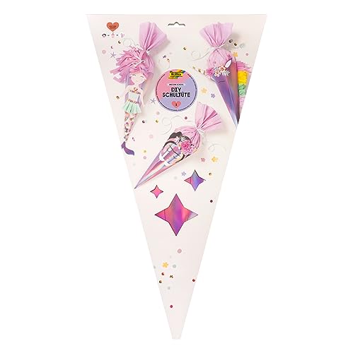 folia 92702 - Schultüte Bastelset UNICORN SCHOOL, Bastelmaterial für eine Zuckertüte, gestaltbar als Einhorn, Frida oder Meerjungfrau, ca. 68 cm, Mittel folia 92702 - Schultüte Bastelset UNICORN SCHOOL, Bastelmaterial für eine Zuckertüte, gestaltbar als Einhorn, Frida oder Meerjungfrau, ca. 68 cm, Mittel von folia