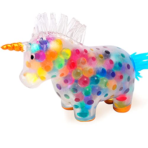 Anti-Stress-Ball für Kinder, Einhorn-Stil, TPR, Hydrogel-Kugeln, hält mehrere Drucke, 11,5 x 7,5 cm, Anti-Stress-Spielzeug zum Entspannen von fomdeamen