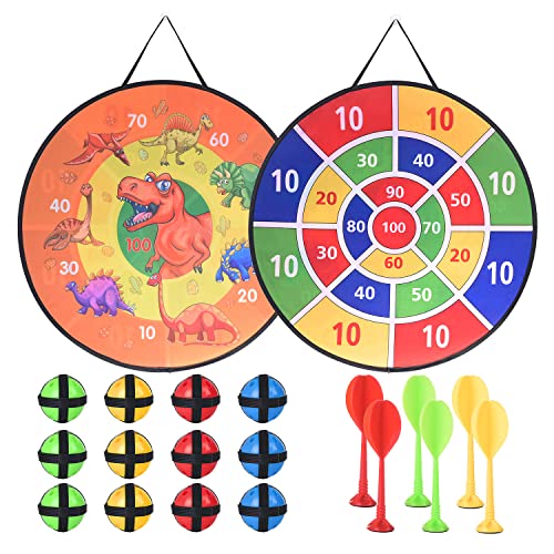26inch Dartbrettspiel-Set mit 12 klebrigen Kugeln, Indoor/Sport Outdoor Fun Party Play Games, Jungen Mädchen Spielzeug, Geburtstagsspielzeuggeschenke für Jungen Mädchen Kinder (Dinosaurier Dart Board) 26inch Dartbrettspiel-Set mit 12 klebrigen Kugeln, Indoor/Sport Outdoor Fun Party Play Games, Jungen Mädchen Spielzeug, Geburtstagsspielzeuggeschenke für Jungen Mädchen Kinder (Dinosaurier Dart Board) von fonice
