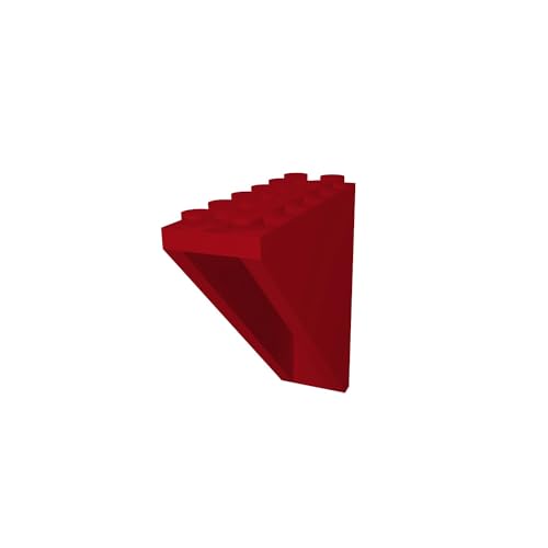5X Wandhalterung kompatibel für 2x6 Lego Noppensteine und Figuren - Rot von fossi3D