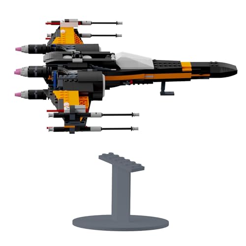 Standhalterung kompatibel für Lego 75102 Star Wars Peos X-Wing Fighter - Grau von fossi3D
