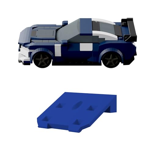 Wandhalterung kompatibel für Lego Speed Champions Rennwagen Display - Blau von fossi3D