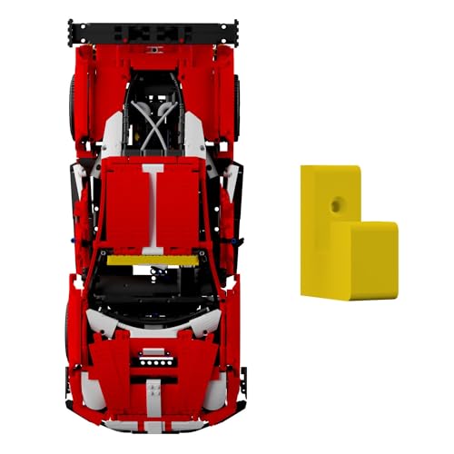 Wandhalterung kompatibel für Lego Technic 42125 Ferrari 488 GTE Model - Gelb von fossi3D
