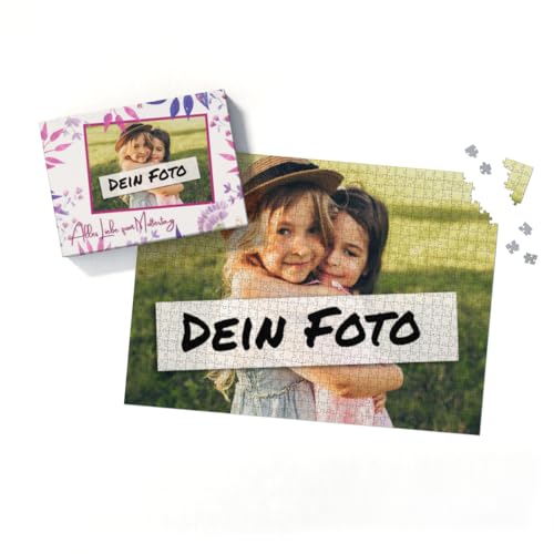 Fotopuzzle mit eigenem Bild - Puzzle selbst gestalten 1000 Teile - Schachtel Muttertag - mit Foto personalisiert - Geschenk Muttertag von fotobar