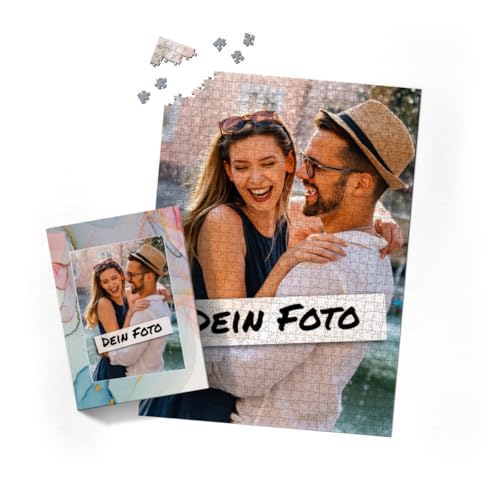 Fotopuzzle mit eigenem Bild - Puzzle selbst gestalten 2000 Teile Hochformat - Schachtel Farbverlauf - mit Foto personalisiert - Geschenk Valentin, Geburtstag von fotobar