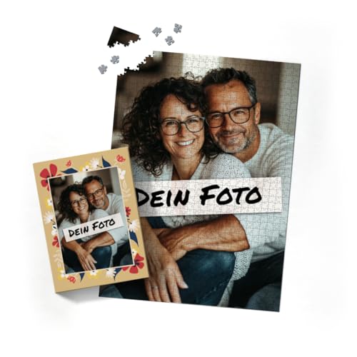 Fotopuzzle mit eigenem Bild - Puzzle selbst gestalten 2000 Teile Hochformat - Schachtel Flowers - mit Foto personalisiert - Geschenk Geburtstag, Muttertag von fotobar