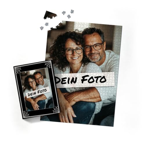 Fotopuzzle mit eigenem Bild - Puzzle selbst gestalten 2000 Teile Hochformat - Schachtel im Spinnendesign - mit Foto personalisiert - Geschenk Geburtstag - Halloween 2000 Teile Hoch von fotobar