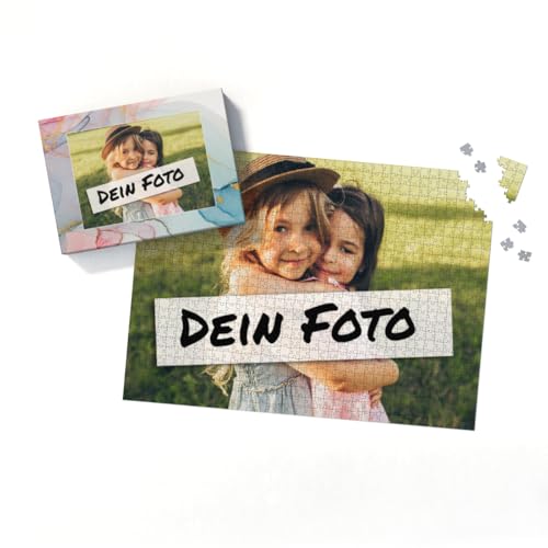 Fotopuzzle mit eigenem Bild - Puzzle selbst gestalten 2000 Teile - Schachtel Farbverlauf - mit Foto personalisiert - Geschenk Valentin, Geburtstag von fotobar