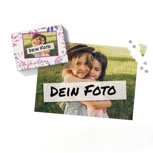 Fotopuzzle mit eigenem Bild - Puzzle selbst gestalten 2000 Teile - Schachtel Muttertag - mit Foto personalisiert - Geschenk Muttertag von fotobar