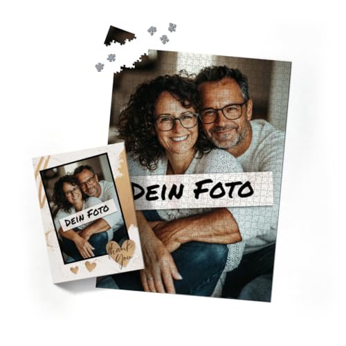 Fotopuzzle mit eigenem Bild - Puzzle selbst gestalten 2000 Teile Hochformat - Schachtel Thank You - mit Foto personalisiert - Geschenk Geburtstag, Freundschaft von fotobar