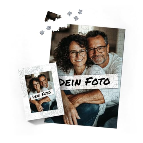 Fotopuzzle mit eigenem Bild - Puzzle selbst gestalten 500 Teile Hochformat - Schachtel Floral Ornaments - Puzzle mit Foto personalisiert - Geschenk Geburtstag, Hochzeit Floral Ornaments 500 Teile Hoch von fotobar