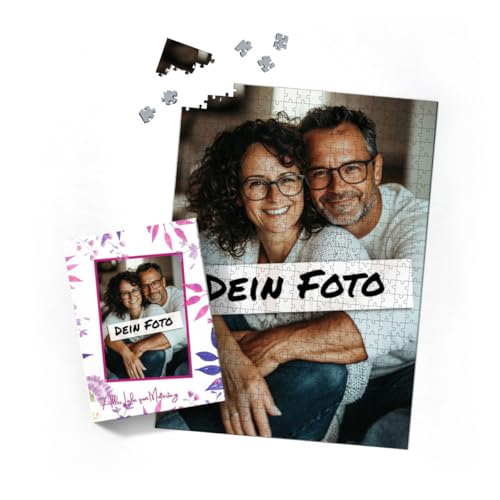 Fotopuzzle mit eigenem Bild - Puzzle selbst gestalten 500 Teile Hochformat - Schachtel Muttertag - Puzzle mit Foto personalisiert - Geschenk Muttertag Muttertag 500 Teile Hoch von fotobar