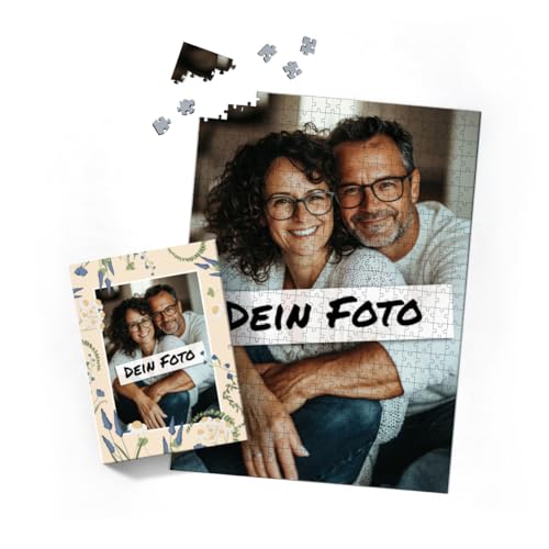 Fotopuzzle mit eigenem Bild - Puzzle selbst gestalten 500 Teile Hochformat - Schachtel Sommerwiese - mit Foto personalisiert - Geschenk Geburtstag von fotobar