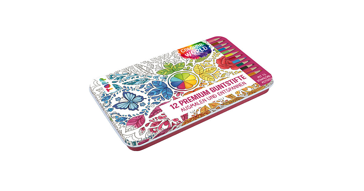 Buntstifte Colorful World, 12 Farben in Designdose Buntstifte Colorful World, 12 Farben in Designdose von frechverlag