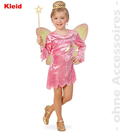 Kinder-Kostüm "STERNENFEE" Kleid in rosa Gr. 104-128 von Partychic