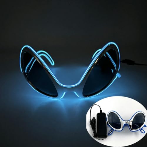 frissin Lustige Brille Kostüm Requisiten Alien Sonnenbrille für Damen Herren Schwarze Linse Jungen Mädchen Brillen Leuchtende Brille für Halloween frissin Lustige Brille Kostüm Requisiten Alien Sonnenbrille für Damen Herren Schwarze Linse Jungen Mädchen Brillen Leuchtende Brille für Halloween von frissin