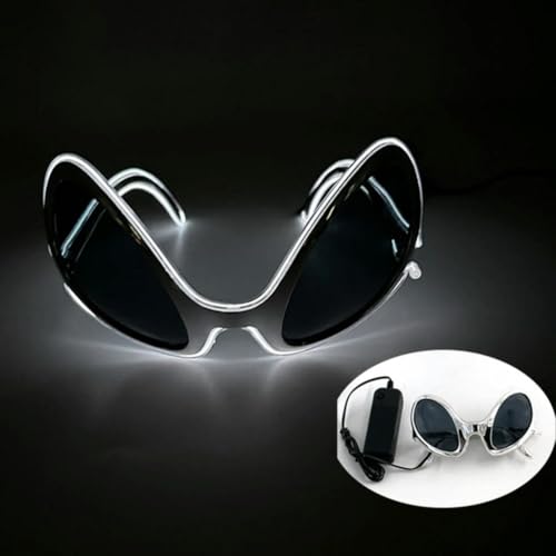 frissin Lustige Brille Kostüm Requisiten Alien Sonnenbrille für Damen Herren Schwarze Linse Jungen Mädchen Brillen Leuchtende Brille für Halloween frissin Lustige Brille Kostüm Requisiten Alien Sonnenbrille für Damen Herren Schwarze Linse Jungen Mädchen Brillen Leuchtende Brille für Halloween von frissin