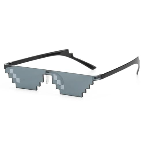 frissin Lustige Mosaik-Sonnenbrille Thug Life Sonnenbrille Pixel Schwarz Retro Gamer Roboter Sonnenbrille Geburtstag Party Cosplay Gefälligkeiten von frissin