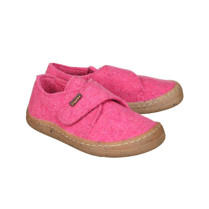 Klett-Hausschuhe BAREFOOT WOOLY in fuxia von froddo®