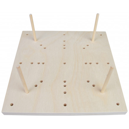 fromWOOD Loom/ Blocking Board Holz 16 Löcher 25x25x1,5cm von fromWOOD