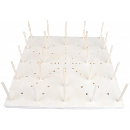 fromWOOD Loom/ Blocking Board Holz 89 Löcher 35x35x1,5cm von fromWOOD