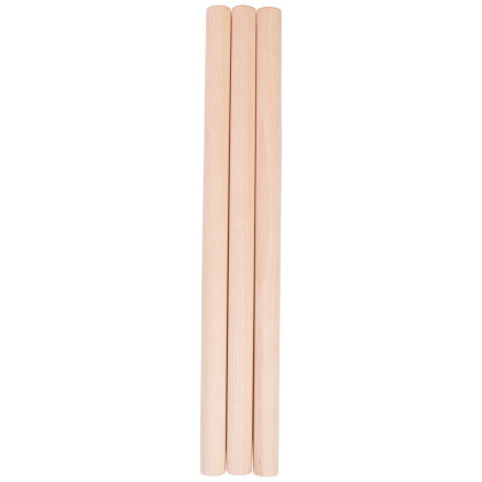 fromWOOD runder Stab Birke 16mm 30cm - 3 Stk von fromWOOD