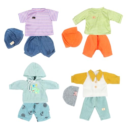 Fromeasy Babypuppen-Kleidung für 12 13 14 15 16 Zoll Puppen, Puppenkleidung 30,5 cm - 35,6 cm - 40,6 cm, 4 Sets von 38,1 cm Puppen-Outfit-Zubehör, für frische Puppen Fromeasy Babypuppen-Kleidung für 12 13 14 15 16 Zoll Puppen, Puppenkleidung 30,5 cm - 35,6 cm - 40,6 cm, 4 Sets von 38,1 cm Puppen-Outfit-Zubehör, für frische Puppen von fromeasy