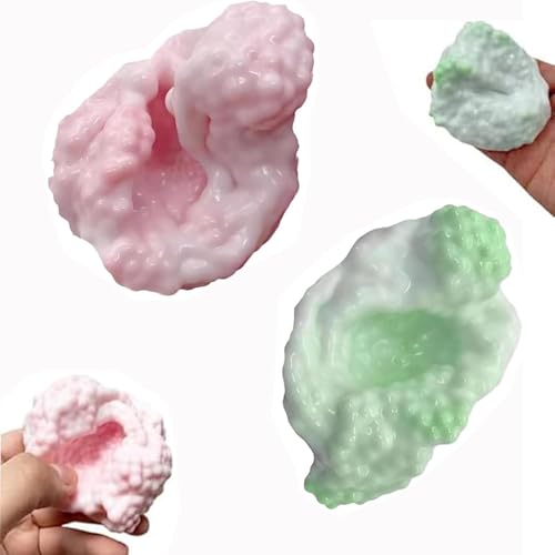 2 Stück Anti Stress Ball für Erwachsene, Stress Ball, Stressbälle, Stressball, Taba Squishy, Kinder Fufu Squishy Formbaren Trauben Stress Ball Spielzeug für Stressabbau Und Entspannung von fufupaw