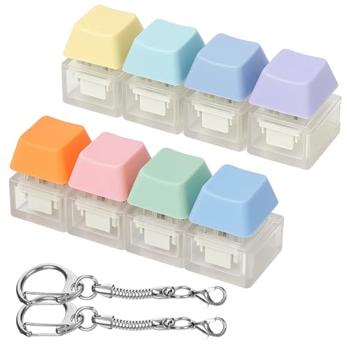 2 Stück Fidget Schlüsselanhänger, Schlüsselanhänger Lustig, Keycaps Mit Farbigen Designs, Fidget Spielzeug Für Party, Schule Und Büro, Fidget Toys, Stress Abbauen Praktisches Geschenkset von fufupaw