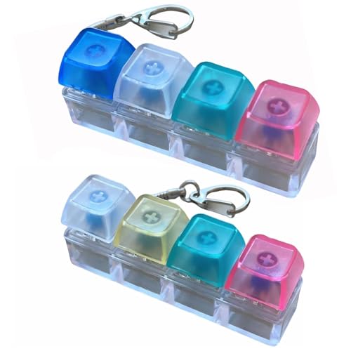 2 Stück Fidget Schlüsselanhänger, Tastatur Fidget Toys, Transparente Keycaps Mit Farbigen Designs, Schlüsselanhänger Lustig Für Stressabbau, Perfekt Als Stressabbau Toys Für Party, Schule, Büro 2 Stück Fidget Schlüsselanhänger, Tastatur Fidget Toys, Transparente Keycaps Mit Farbigen Designs, Schlüsselanhänger Lustig Für Stressabbau, Perfekt Als Stressabbau Toys Für Party, Schule, Büro von fufupaw