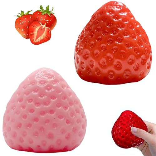 2 Stück Taba Squishy, Squishy XXL, Taba Squishy XXL, Fufu Squishy, Taba Squishy Set, Quetsch Spielzeug, Squeeze Spielzeug, Stressabbau Fidget Toys Für Kinder Und Erwachsene (Rosa+rot) von fufupaw