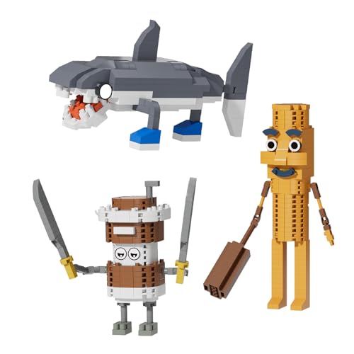 3 Stück Brainrot Figuren, Deko-Figuren Set, Kreatives Bauspielzeug für Kinder und Sammler, Einzigartige Tierfiguren Zum Bauen, Sammeln und Dekorieren von fufupaw