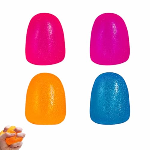 4 Stück Quetschball, Quetschball Kinder, Anti Stress Bälle, Stressball Kinder, Ideal für Kind und Erwachsene Zur Entspannung und Konzentration(4x4x4.5cm)(Rosa, Lila, Gelb & Blau ) von fufupaw