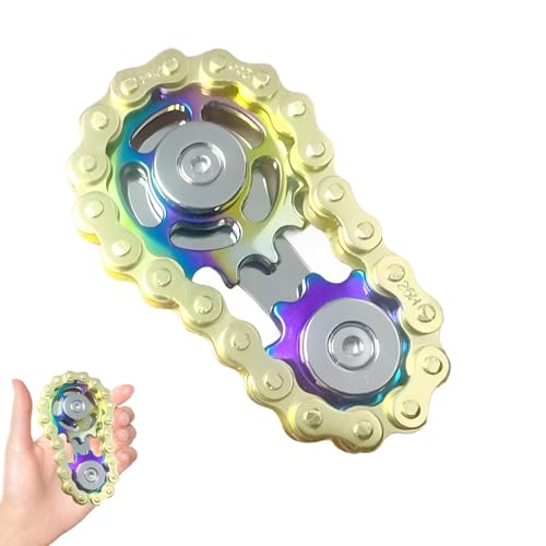 Fidget Toys, Finger Spielzeug mit Getriebe Design, Premium Kette für Stressabbau, Ideal für Büro, Schule und Zuhause, Angst Relief Finger Spielzeug Gadgets für Erwachsene und Kinder von fufupaw