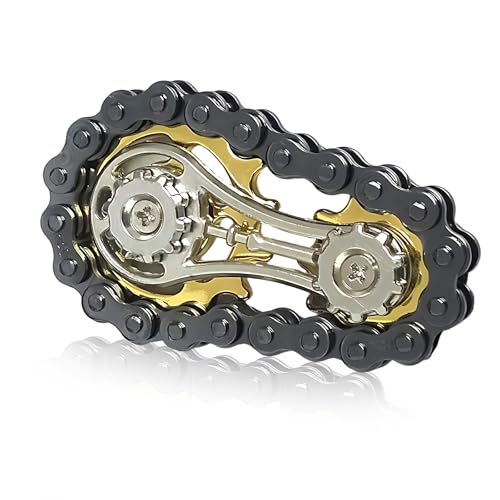 Fidget Toys, Getriebe Design für Stressabbau, Premium Kette Slider, Kompaktes Getriebe Chain Toy für Büro und Schule, Antistress Spielzeug Finger Entspannung Toy für Erwachsene und Kinde von fufupaw