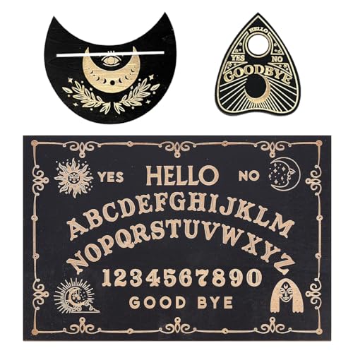 Ouija Brett, Mystisches Kommunikationsbrett für Geisterkontakt, Ouija Board, Schwarzes Brett für Spiritismus und Wahrsagerei, Kontakt zur Geisterwelt,Mystisches Brettspiel Ouija Brett, Mystisches Kommunikationsbrett für Geisterkontakt, Ouija Board, Schwarzes Brett für Spiritismus und Wahrsagerei, Kontakt zur Geisterwelt,Mystisches Brettspiel von fufupaw