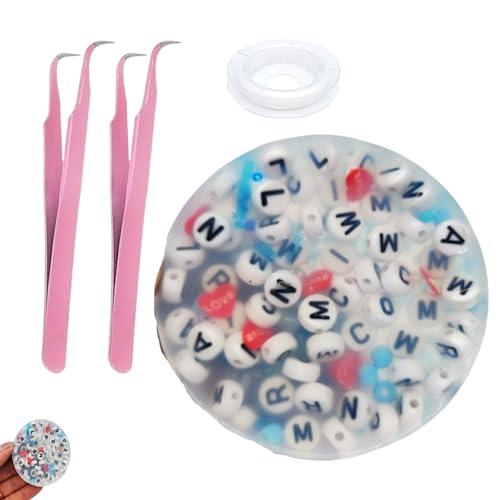 Picky Pad, Picky Pads, Buchstabe Perle Peeling Spielzeug, Plstod Picky Pad Fidget Toys, Skin Picking Fidget Toys, Carbs Picky Party Pad Fidget(Weißer) von fufupaw