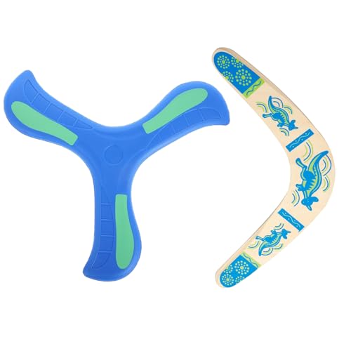 fufupaw 2 Stück Boomerang, Bumerang für Kinder, Boomerang für Kinder, Bumerang, Blauer Leucht Boomerangs und Holz-Bumerangs, für Alle Altersgruppen, Perfekt für Outdoor Spiele, Partys und Mehr fufupaw 2 Stück Boomerang, Bumerang für Kinder, Boomerang für Kinder, Bumerang, Blauer Leucht Boomerangs und Holz-Bumerangs, für Alle Altersgruppen, Perfekt für Outdoor Spiele, Partys und Mehr von fufupaw