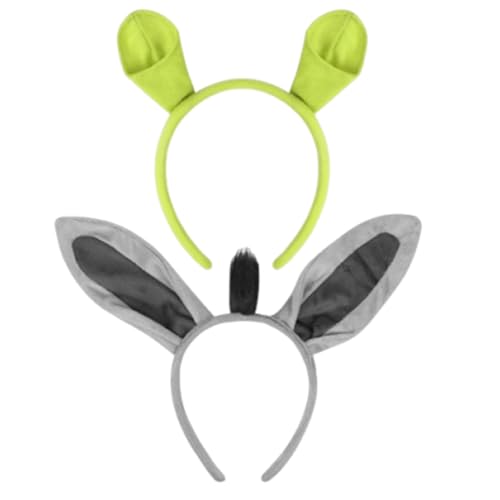 fufupaw 2er Set Kostüm für Kostüm, Kostüms für Kostüms Ohren und Esel Ohren Haarreif, Shreck, Verkleidung für Karneval, Halloween, Mottoparty, Weich und Bequem fufupaw 2er Set Kostüm für Kostüm, Kostüms für Kostüms Ohren und Esel Ohren Haarreif, Shreck, Verkleidung für Karneval, Halloween, Mottoparty, Weich und Bequem von fufupaw