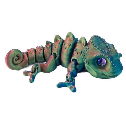 fufupaw 3D Spielzeug, Chamäleon, Gecko, 3D Chamäleon Spielzeug, Flexibel Bewegliche Gecko Skulptur, 13 cm Chamäleon in Rot, Blau, Grün, Ideal für Büro, Schule, Zuhause und Geschenke fufupaw 3D Spielzeug, Chamäleon, Gecko, 3D Chamäleon Spielzeug, Flexibel Bewegliche Gecko Skulptur, 13 cm Chamäleon in Rot, Blau, Grün, Ideal für Büro, Schule, Zuhause und Geschenke von fufupaw