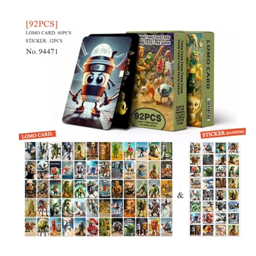 fufupaw 92PCS Brainrot Karten, Italian Brainrot Karten, Sammel- und Strategiekartenspiel für Kinder und Jugendliche, Tausch und Partys, Unterhaltsames Kartenset für Soziale Treffen von fufupaw